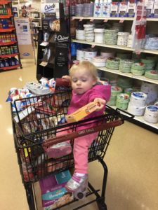 It's always good to have a helper at the store.
